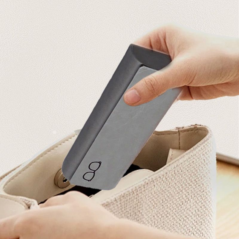 Minimalistyczne etui na okulary z twardej skóry