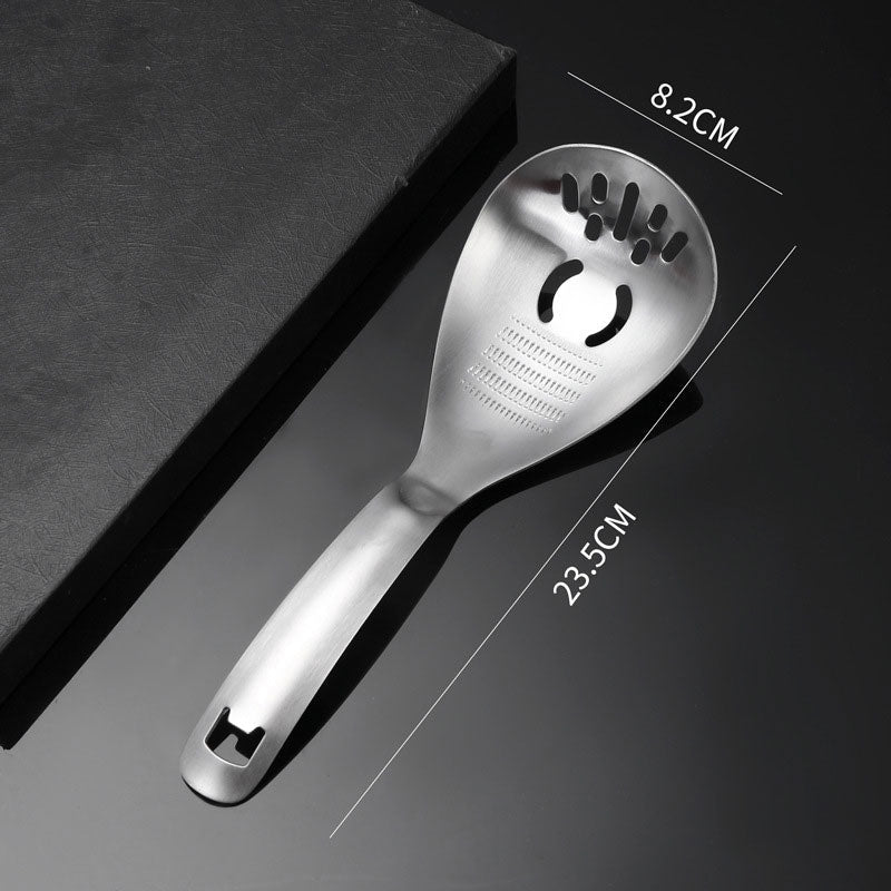 🥄 Uniwersalna łyżka kuchenna 5w1 – 50% ZNIŻKI! OFERTA LIMITOWANA!🔧✨ Ze stali nierdzewnej – łyżka, otwieracz, cedzak, tłuczek do ziemniaków i separator jajek w jednym.Trwała, łatwa w czyszczeniu i niezastąpiona w kuchni! 🍳