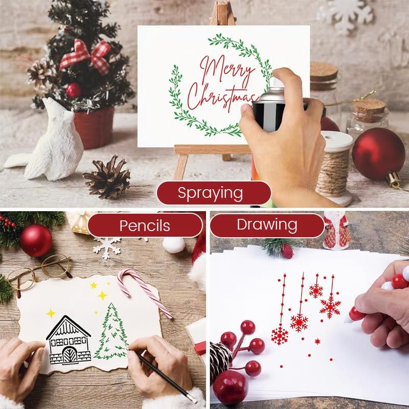 20 sztuk szablonów do malowania świątecznych okien DIY