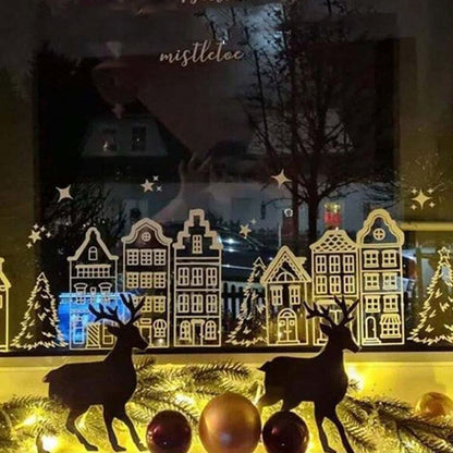 20 sztuk szablonów do malowania świątecznych okien DIY