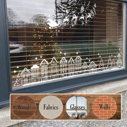 20 sztuk szablonów do malowania świątecznych okien DIY