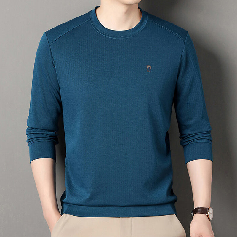 【🚛Płatność za pobraniem】✨Męska koszulka z długim rękawem i dekoltem w szpic