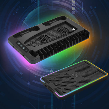 🎮 PODSTAWA CHŁODZĄCA DLA PS5 – WIELOFUNKCYJNA + RGB + ŁADOWARKA DO KONTROLERÓW! ✨