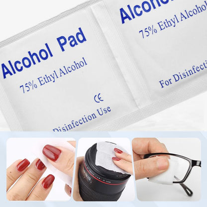 Jednorazowe waciki alkoholowe z 75% etanolem