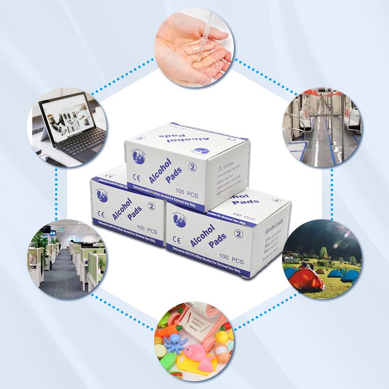 Jednorazowe waciki alkoholowe z 75% etanolem
