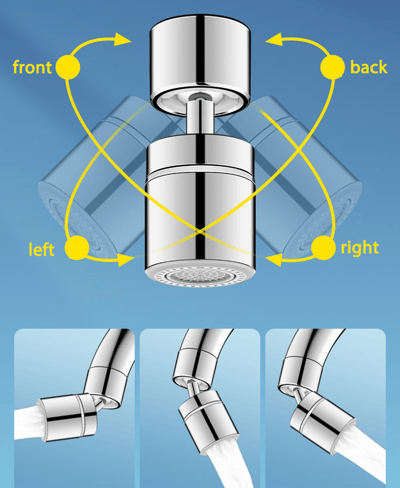✨ Aerator do Wodomierza z Obrótem 360° – Uprość Mycie w Umywalce! ✨