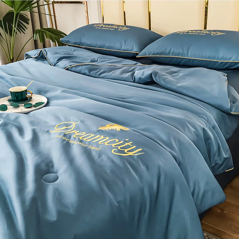 ✨ Kołdra jedwabna Summer Simplicity – zestaw 4 szt. | Lekkość jak chmurka, chłód w upały 🛏️❄️