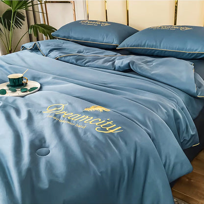 ✨ Kołdra jedwabna Summer Simplicity – zestaw 4 szt. | Lekkość jak chmurka, chłód w upały 🛏️❄️