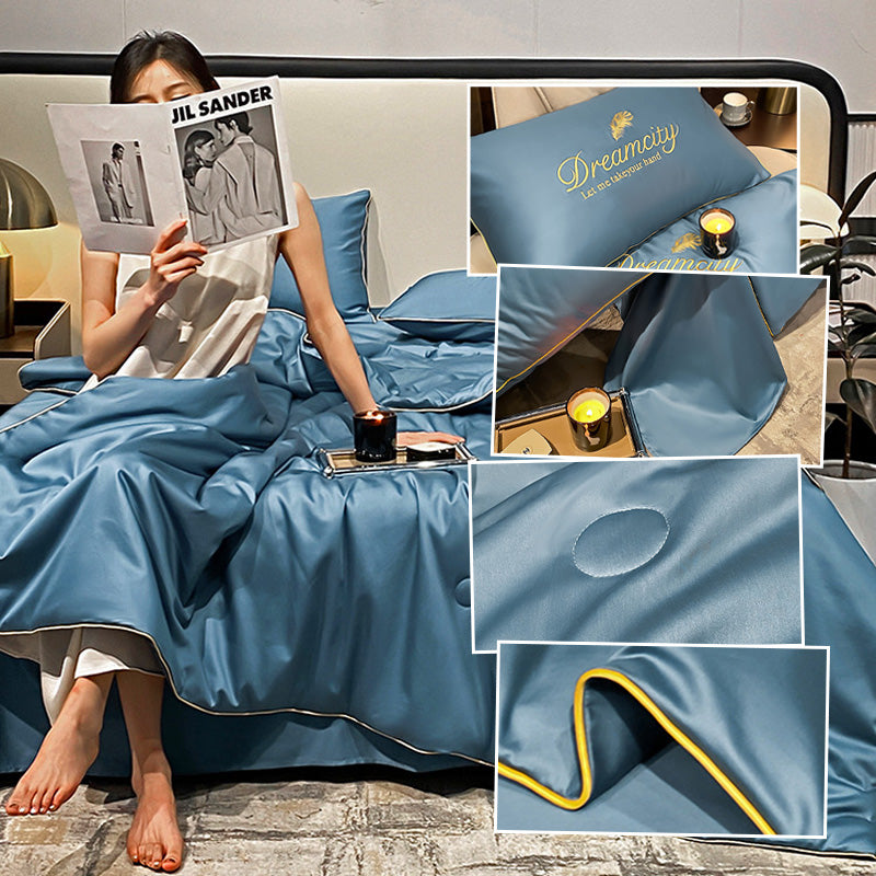 ✨ Kołdra jedwabna Summer Simplicity – zestaw 4 szt. | Lekkość jak chmurka, chłód w upały 🛏️❄️