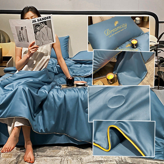 ✨ Kołdra jedwabna Summer Simplicity – zestaw 4 szt. | Lekkość jak chmurka, chłód w upały 🛏️❄️