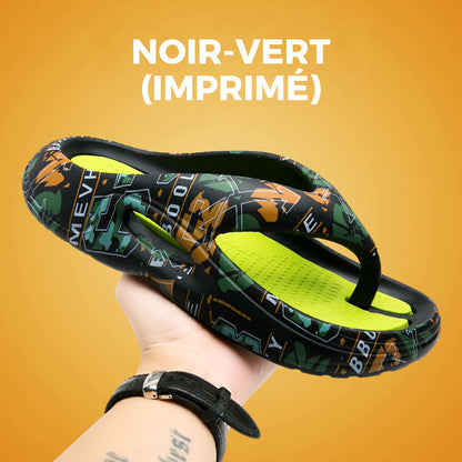 Wygodne klapki letnie z grubą podeszwą