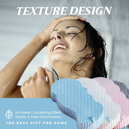 🧽✨ Supermiękka gąbka do kąpieli z efektem peelingu: delikatna i łagodna dla skóry.