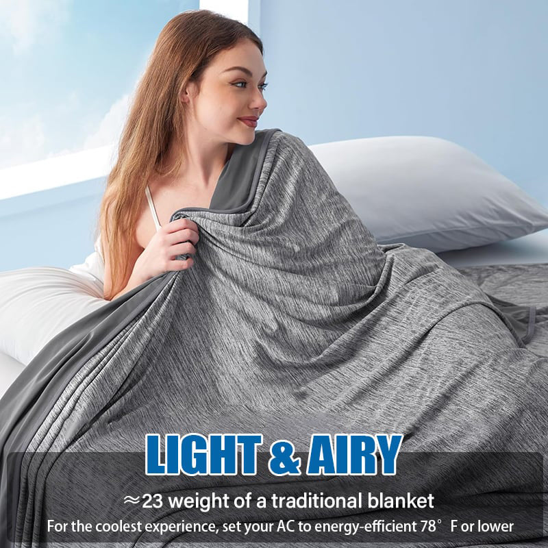🍃Koc chłodzący dla osób śpiących na gorąco – letni must have🎁