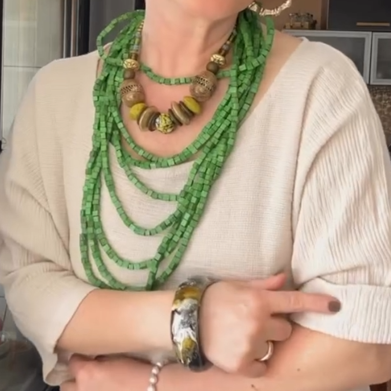 🌺Damski luźny top z okrągłym dekoltem i długa spódnica