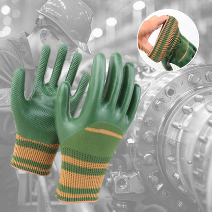 💥 50% taniej 🎁 Rękawice robocze powlekane gumą, z dzianinowym ściągaczem