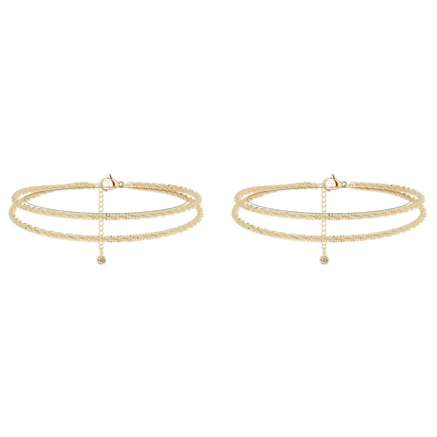 💜OSTATNI DZIEŃ - KUP 1 RABAT 1 GRATIS 💜 Delikatna, warstwowa, wodoodporna bransoletka na kostkę