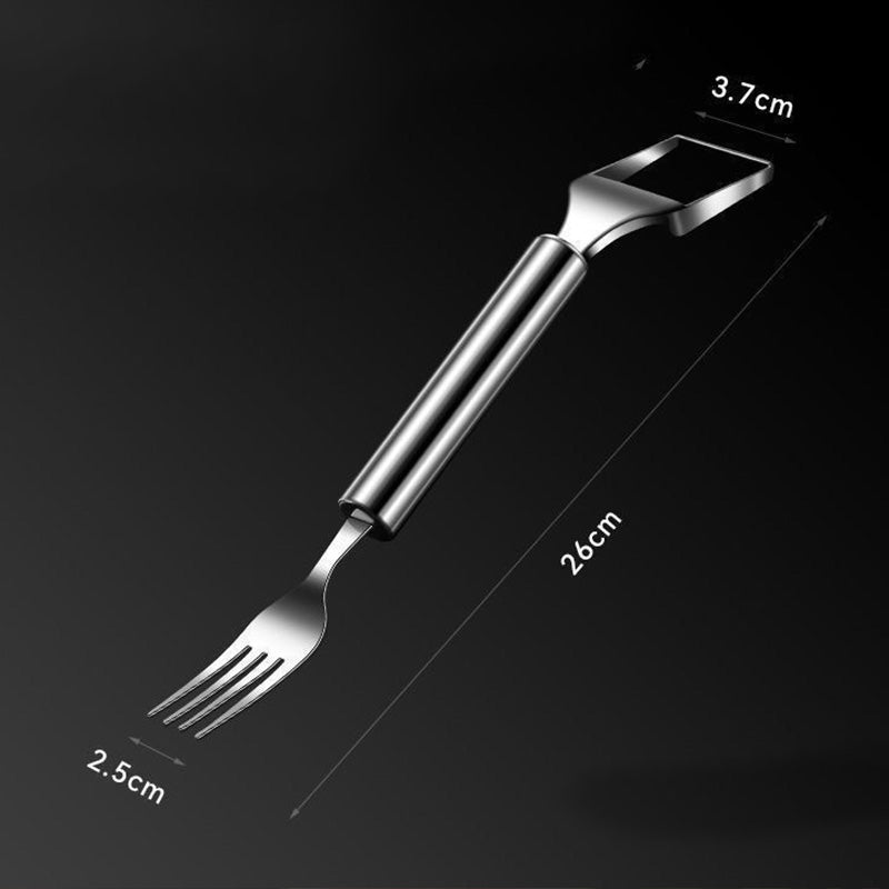 2 w 1 ze stali nierdzewnej, krajalnica do owoców, widelec