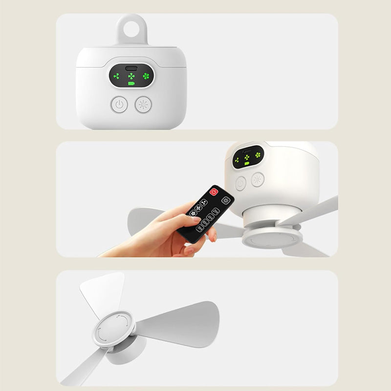 ⏳Ograniczona czasowo zniżka 50%⏰Wentylator sufitowy z akumulatorem i oświetleniem LED 🌬️✨