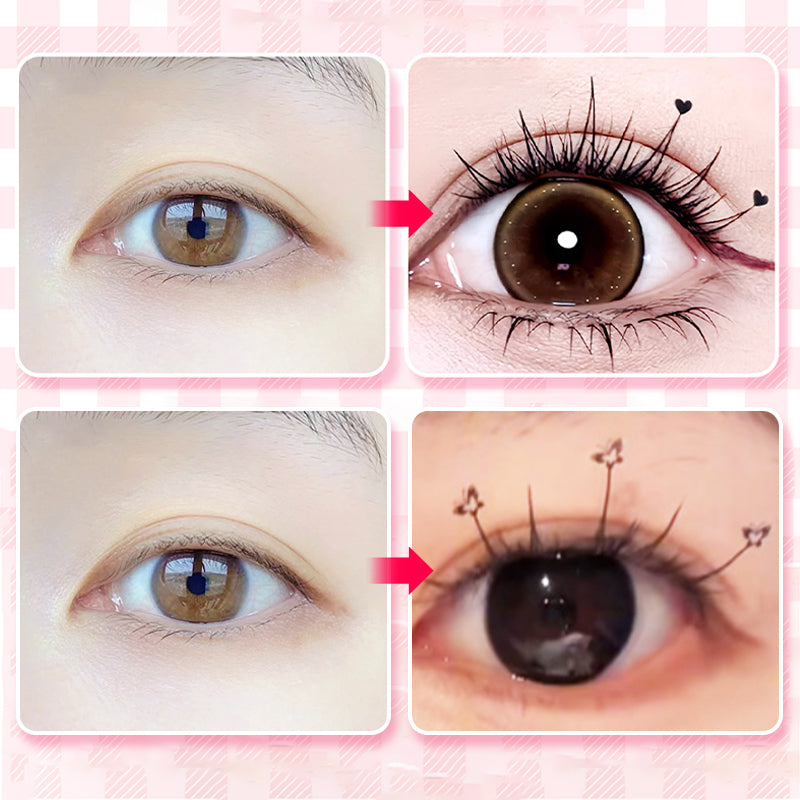 Zestaw 36 sztuk samoprzylepnych rzęs w formie kępek bez kleju