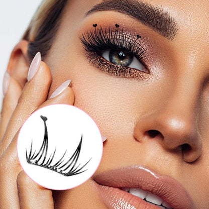 Zestaw 36 sztuk samoprzylepnych rzęs w formie kępek bez kleju