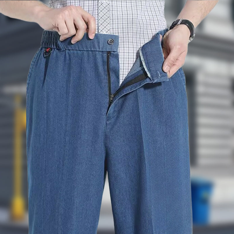 Wygodne, rozciągliwe jeansy męskie z elastyczną talią