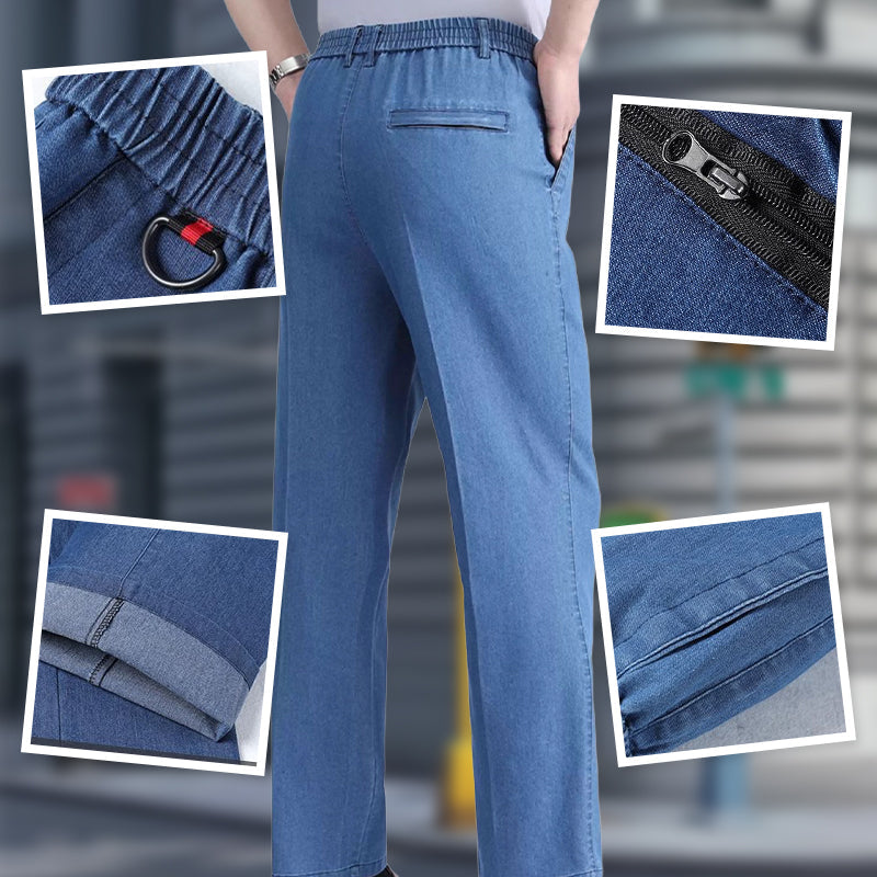 Wygodne, rozciągliwe jeansy męskie z elastyczną talią