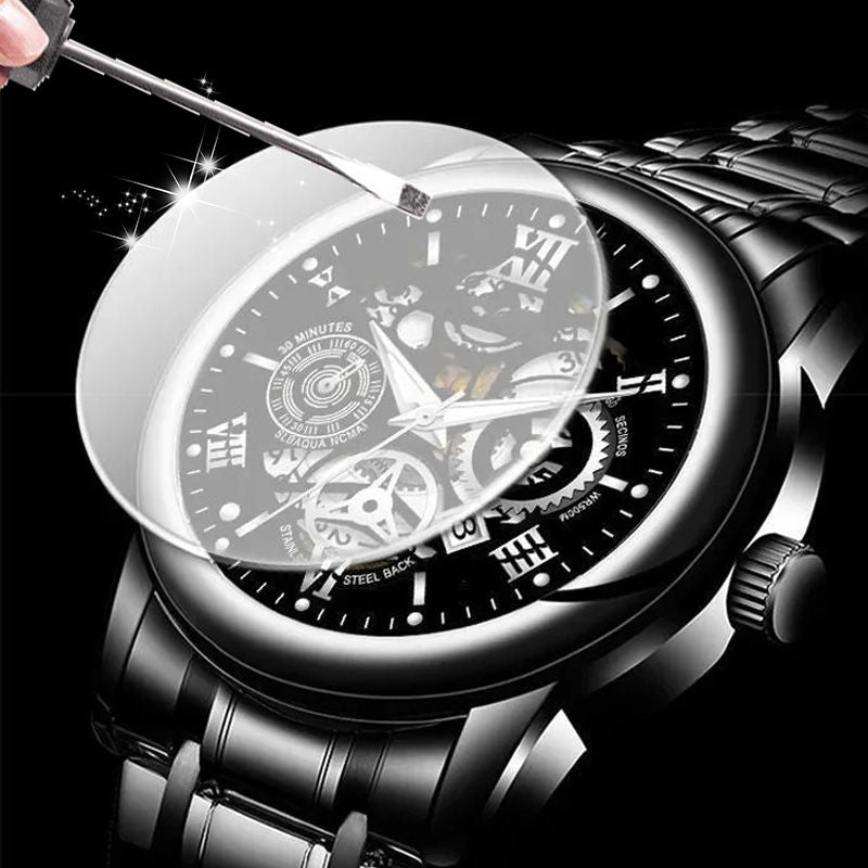 ⌚🎁Wodoodporny zegarek z rzymskim szkieletem i automatycznym mechanizmem dla mężczyzn