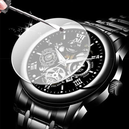 ⌚🎁Wodoodporny zegarek z rzymskim szkieletem i automatycznym mechanizmem dla mężczyzn