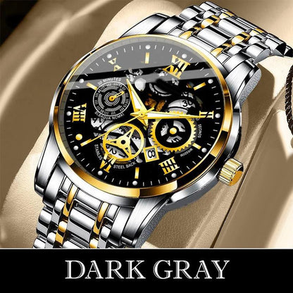 ⌚🎁Wodoodporny zegarek z rzymskim szkieletem i automatycznym mechanizmem dla mężczyzn