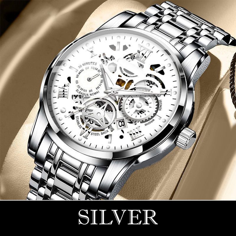⌚🎁Wodoodporny zegarek z rzymskim szkieletem i automatycznym mechanizmem dla mężczyzn