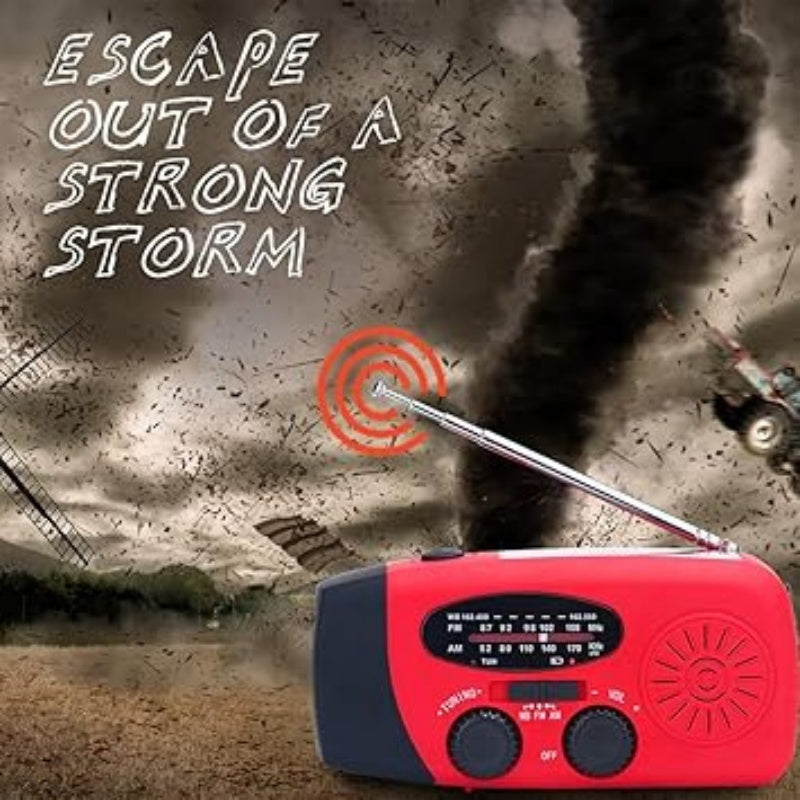 🔋 Wielofunkcyjne przenośne radio awaryjne zasilane energią słoneczną ☀️📻⚡