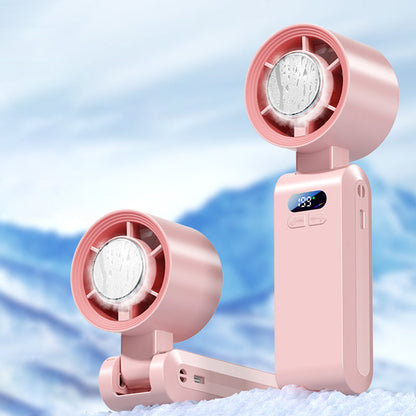 ❄️💨50% ZNIŻKI na ręczny, przenośny wentylator z funkcją chłodzenia lodem⚡🥶 Osobisty wentylator z funkcją mgiełki wodnej do uprawiania sportów na świeżym powietrzu, podróży i na siłownię | Akumulatorowy, 3 prędkości, natychmiastowe uczucie chłodu