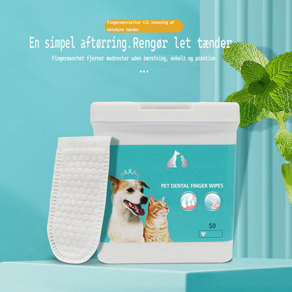 🐕Kup więcej, zaoszczędź więcej🐕Chusteczki na palec do czyszczenia zębów zwierząt