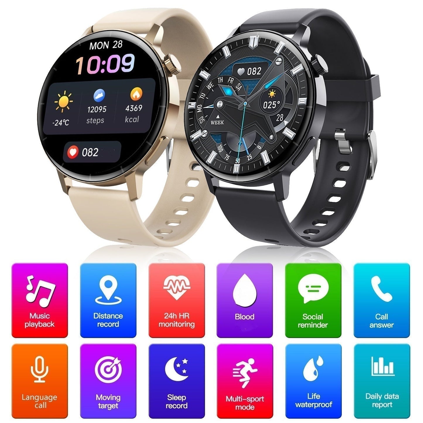 🔥50% taniej – oferta ograniczona czasowo | Wielofunkcyjny smartwatch Bluetooth ✅ Całodobowe, kompleksowe monitorowanie zdrowia