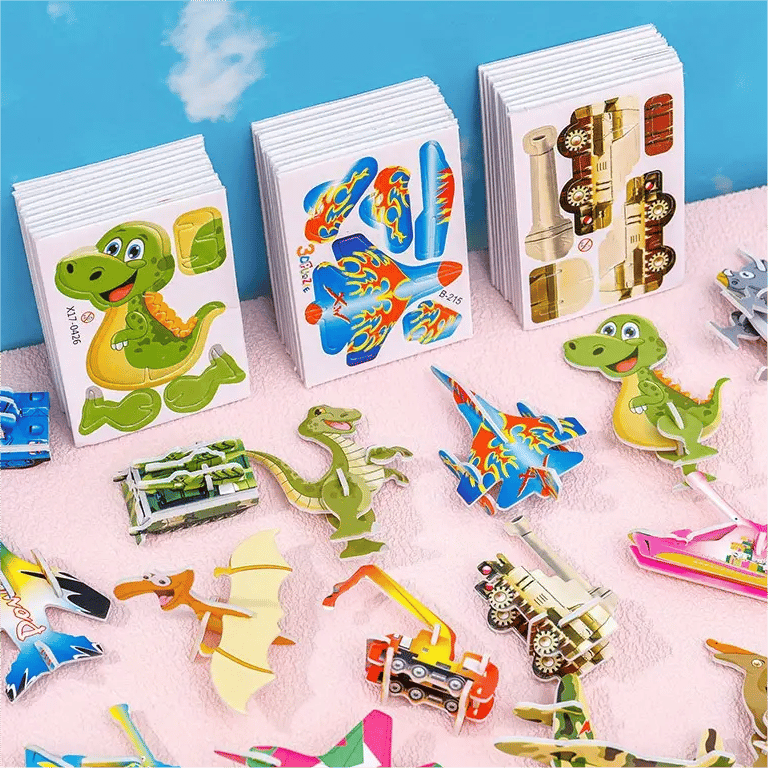 🎁Edukacyjne puzzle 3D z kreskówkami🦖