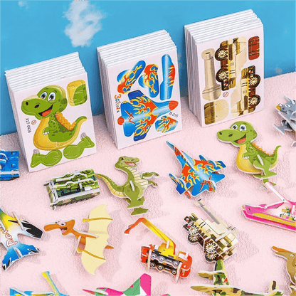 🎁Edukacyjne puzzle 3D z kreskówkami🦖