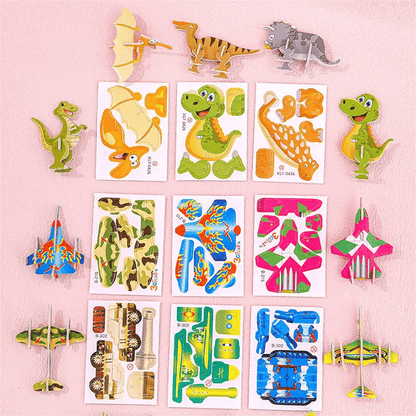🎁Edukacyjne puzzle 3D z kreskówkami🦖