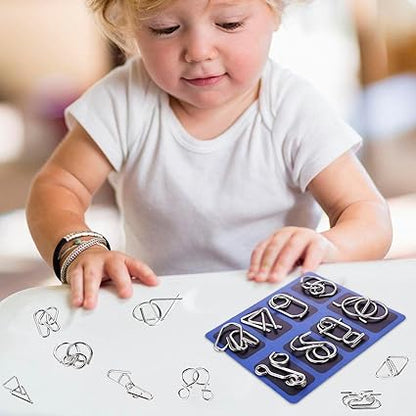 🧠 Edukacyjne zabawki intelektualne IQ Toys, metalowe łamigłówki Brain teaser