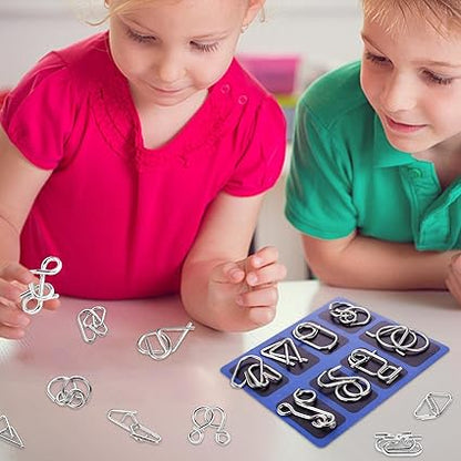 🧠 Edukacyjne zabawki intelektualne IQ Toys, metalowe łamigłówki Brain teaser