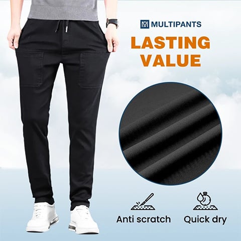 👖 Letnie spodnie męskie – 50% ZNIŻKI! OFERTA LIMITOWANA!💪✨ Luźny, elastyczny krój, chłodna przewiewna tkanina, 6 praktycznych kieszeni i wodoodporność – idealne na lato, do pracy i na co dzień. ☀️💧