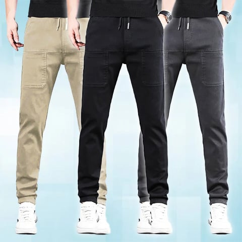 👖 Letnie spodnie męskie – 50% ZNIŻKI! OFERTA LIMITOWANA!💪✨ Luźny, elastyczny krój, chłodna przewiewna tkanina, 6 praktycznych kieszeni i wodoodporność – idealne na lato, do pracy i na co dzień. ☀️💧