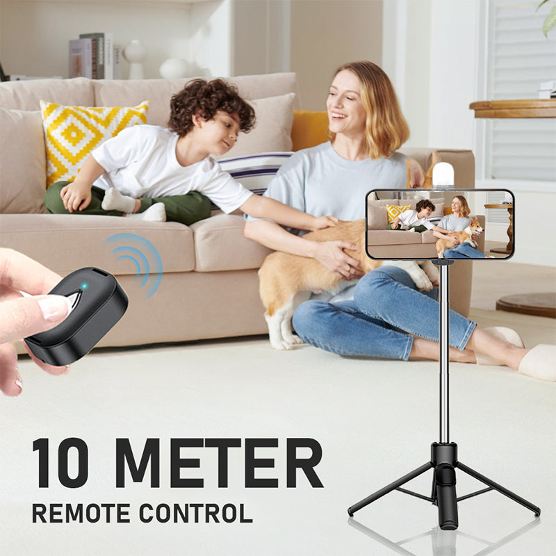 Portable 4-Leg Bluetooth Selfie Stick Tripod