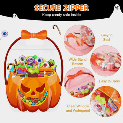 👻 Bestsellery na Halloween – 60% ZNIŻKI! 🎃 Przezroczyste torby na drobne upominki w kształcie dyni ✨ – idealne na przyjęcia, cukierkowanie i szkolne upominki 🍬🧛‍♀️