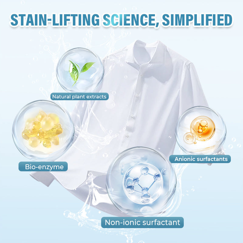 👕✨ Silny środek do usuwania plam z ubrań – usuwa tłuste plamy, plamy z wina i atramentu w kilka sekund, delikatny dla tkanin 🧴🔥
