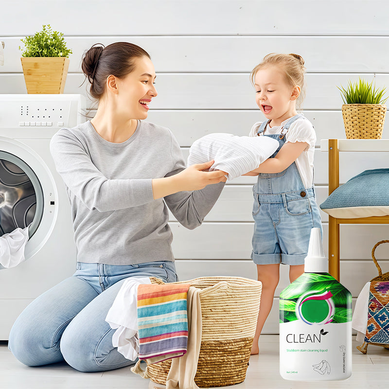 👕✨ Silny środek do usuwania plam z ubrań – usuwa tłuste plamy, plamy z wina i atramentu w kilka sekund, delikatny dla tkanin 🧴🔥