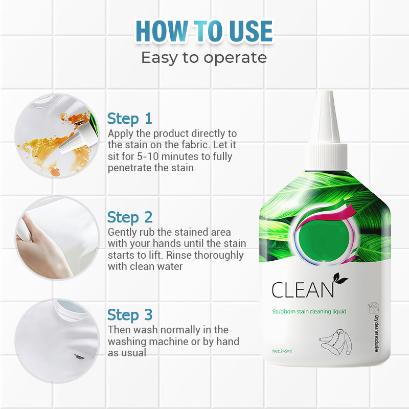 👕✨ Silny środek do usuwania plam z ubrań – usuwa tłuste plamy, plamy z wina i atramentu w kilka sekund, delikatny dla tkanin 🧴🔥