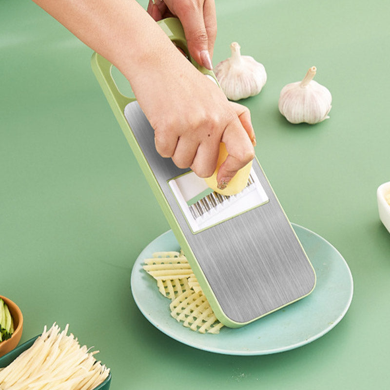 📢 Teraz 50% taniej! 🔪 Wielofunkcyjna krajalnica kuchenna z osłoną dłoni – 5 ostrzy, antypoślizgowa podstawa i szybkie krojenie warzyw 🥕⚠️📦