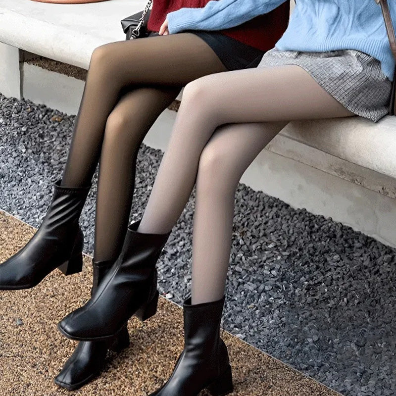 ✨Jesienno-zimowa wyprzedaż✨Damskie zimowe rajstopy z imitacją półprzezroczystych grubych rajstop