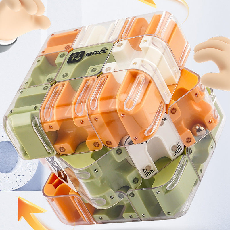 🎁🎄Wczesna wyprzedaż świąteczna 50% ZNIŻKI🧩Duża labiryntowa kostka 3D – wciągająca zabawka logiczna