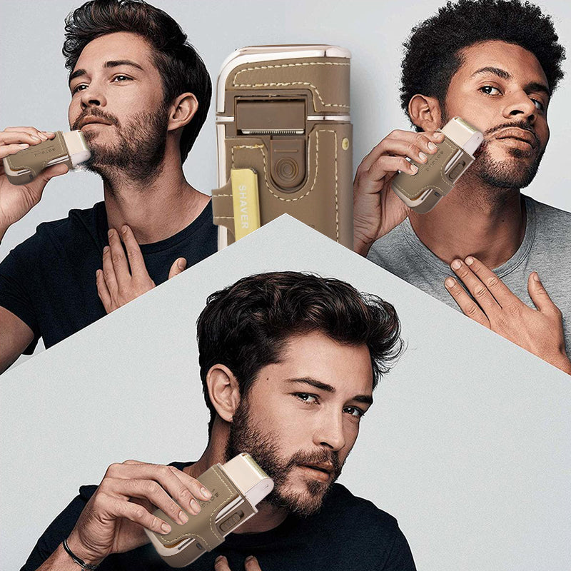 🔥Przenośna golarka elektryczna 2 w 1 z wbudowanym lusterkiem